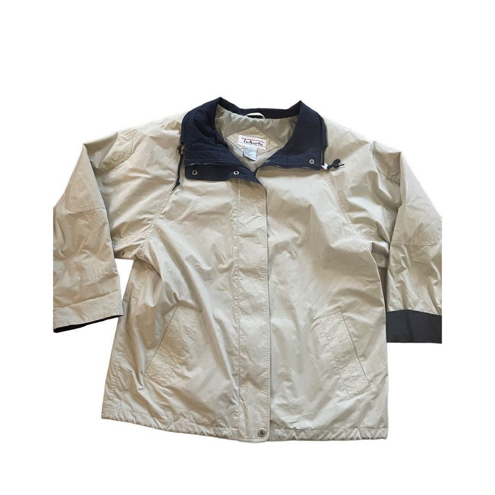 Vintage‎ Talbots Womens khaki Rain Coat size large